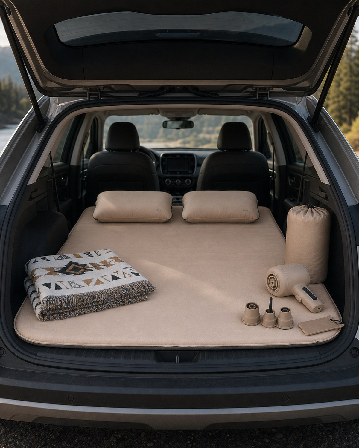 SUV sleep system bundle with mattress and accessories