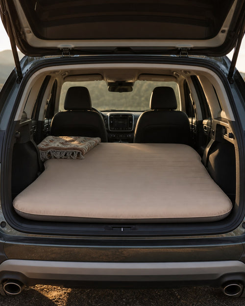 Vehicle mattress for SUV camping setup