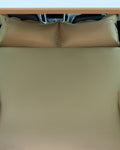 Self-inflating car travel bed installed inside an SUV