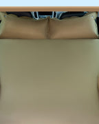 Self-inflating car travel bed installed inside an SUV